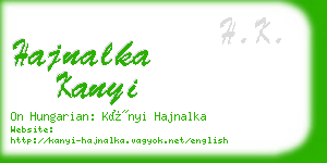 hajnalka kanyi business card